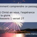 Comprendre Colossiens 1 verset 27 ?